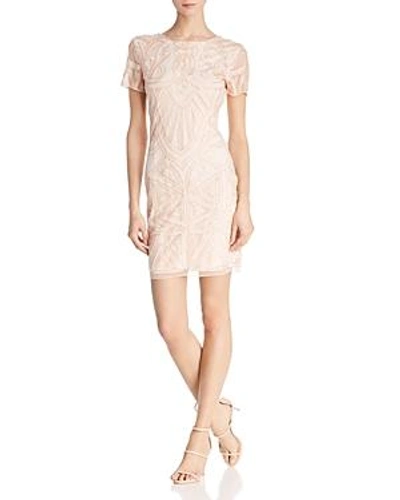 Shop Molly Bracken Embellished V-back Dress In Pale Pink