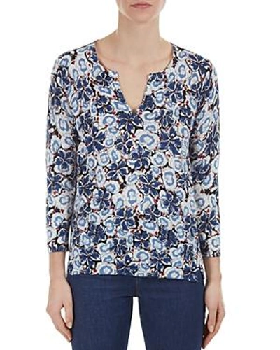 Shop Gerard Darel Floral Print Sweater In Blue