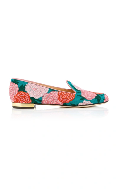Shop Charlotte Olympia M'o Exclusive: Peony Loafer In Floral