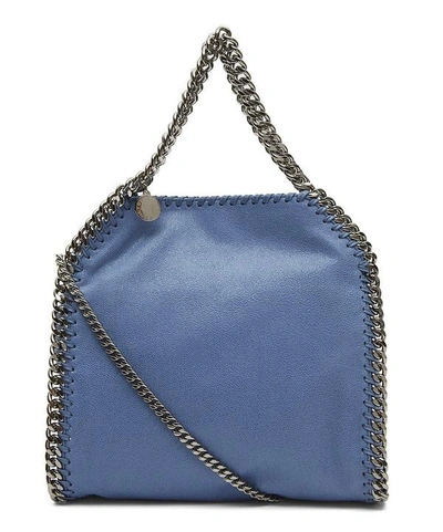 Shop Stella Mccartney Mini Falabella Tote Bag In Blue