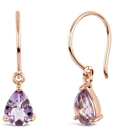 Shop Dinny Hall Rose Gold Gem Drops Rose De France Drop Earrings