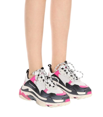 Shop Balenciaga Triple S Sneakers In Multicoloured