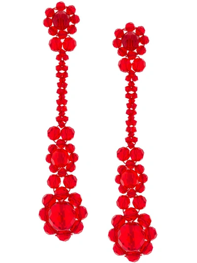 Shop Simone Rocha Crystal Beaded Drop Earrings