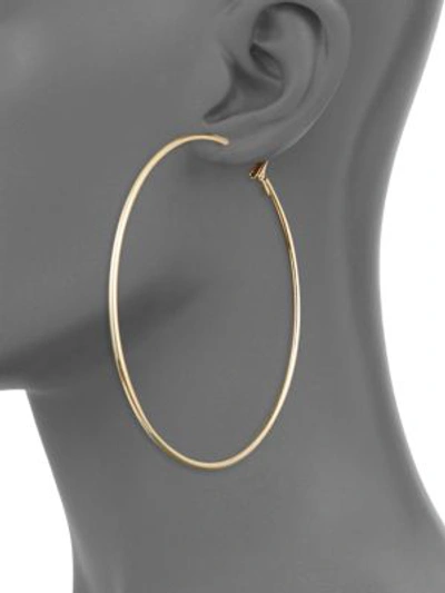Shop Kenneth Jay Lane Large Gold Hoops In Yellow Gold