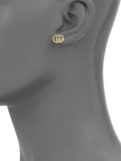 Shop Gucci Women's 18k Yellow Gold Sapphire, Topaz & Tsavorite Earrings