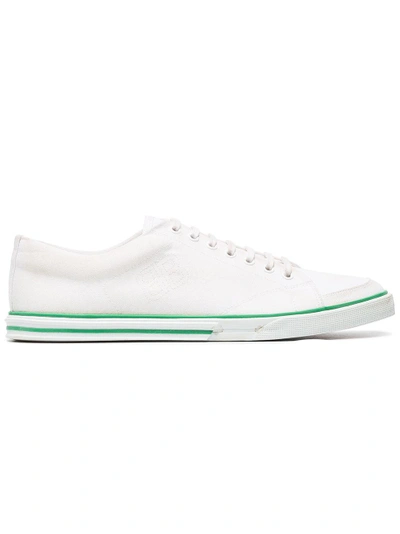 Shop Balenciaga Match Low Logo Sole Distressed Sneakers - White