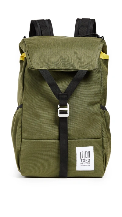 Shop Topo Designs Y-pack Backpack In Olive