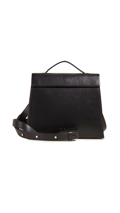 Shop Aesther Ekme Mini Triangle Bag In Black