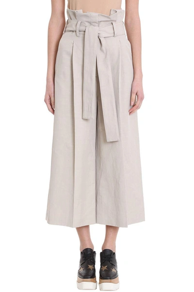 Shop Stella Mccartney Maggie High Waist Trousers In Taupe