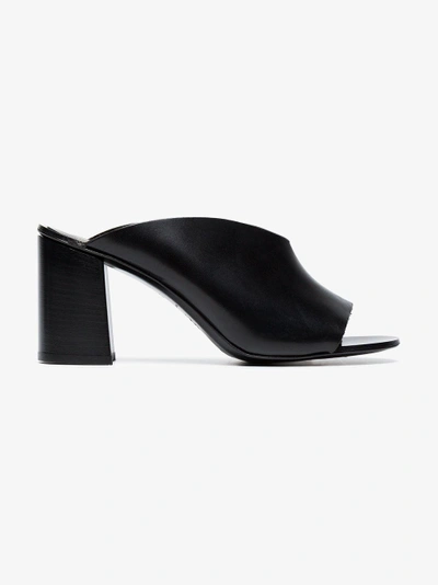 Shop Atp Atelier Black Licola 75 Leather Mules