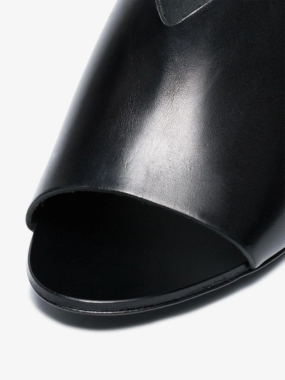 Shop Atp Atelier Black Licola 75 Leather Mules