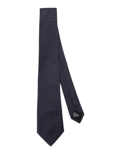 Shop Armani Collezioni Tie In Dark Blue