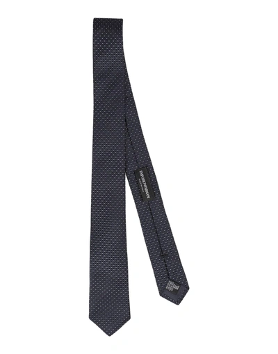 Shop Emporio Armani Tie In Dark Blue