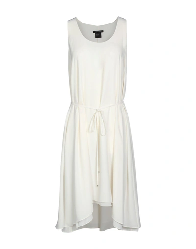 Shop Armani Exchange Knee-length Dress In Ivory