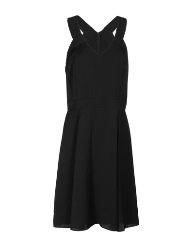 Shop Armani Exchange Knee-length Dress In Black