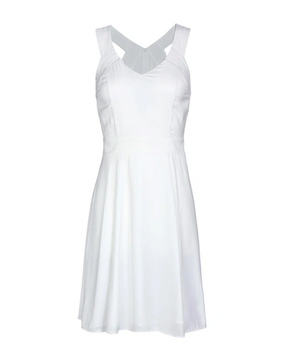 Shop Armani Exchange Knee-length Dress In White
