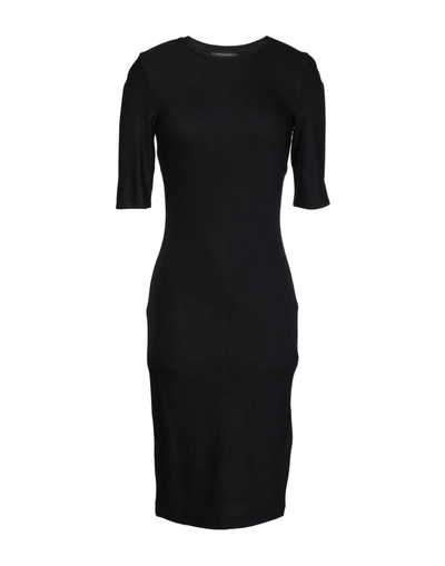 Shop Armani Exchange Knee-length Dresses In Black
