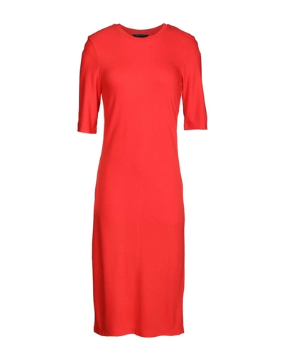 Shop Armani Exchange Knee-length Dress In Red