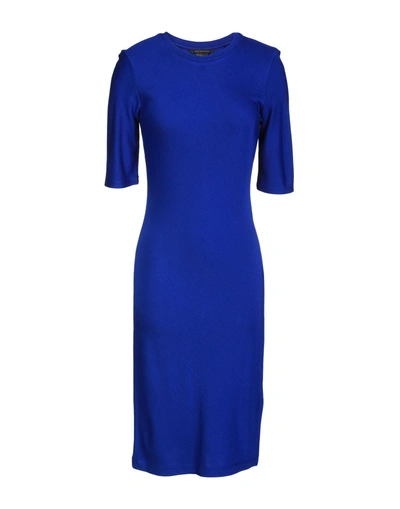 Shop Armani Exchange Knee-length Dresses In Bright Blue