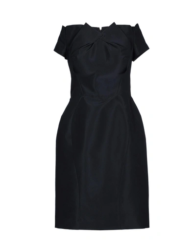 Shop Zac Posen Knee-length Dress In Dark Blue