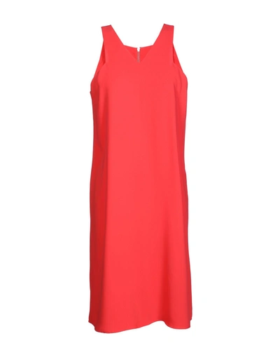 Shop Armani Exchange Woman Midi Dress Red Size 2 Polyester