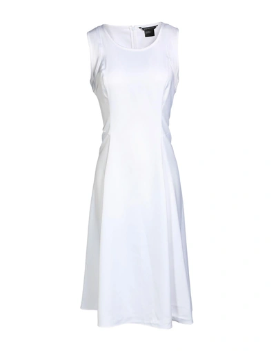 Shop Armani Exchange Knee-length Dress In White