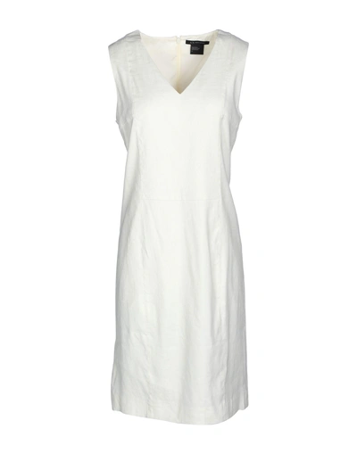Shop Armani Exchange Short Dress In Ivory