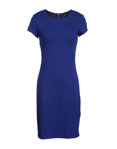 Shop Armani Exchange Short Dresses In Bright Blue