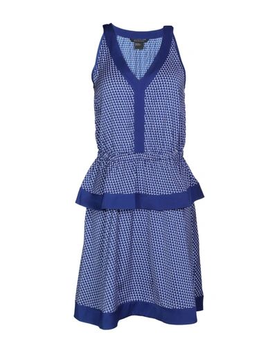 Shop Armani Exchange Short Dress In Bright Blue