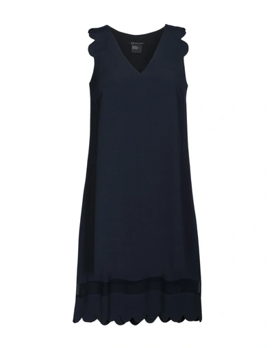 Shop Armani Exchange Short Dress In Dark Blue