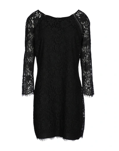 Shop Armani Exchange Woman Short Dress Black Size 2 Polyamide, Cotton, Viscose