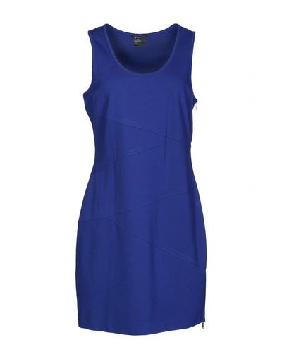 Shop Armani Exchange Short Dress In Bright Blue