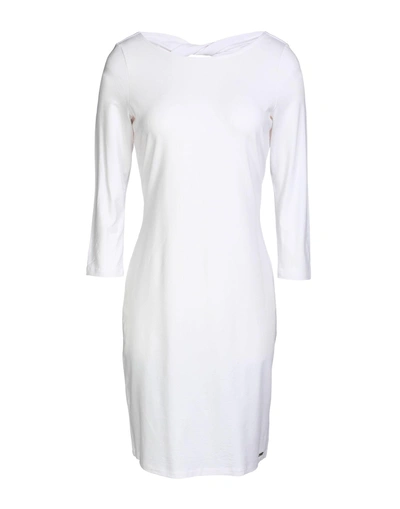 Shop Armani Exchange Short Dress In White