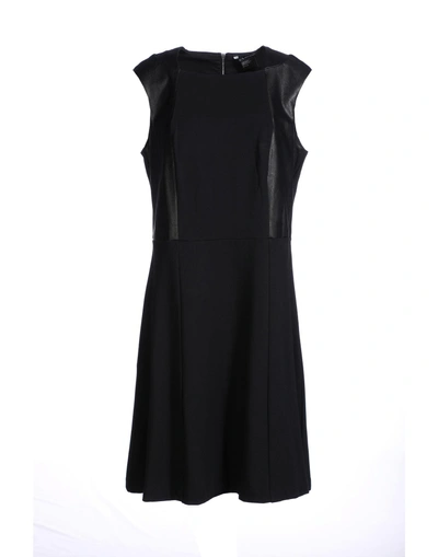 Shop Armani Exchange Short Dress In Black