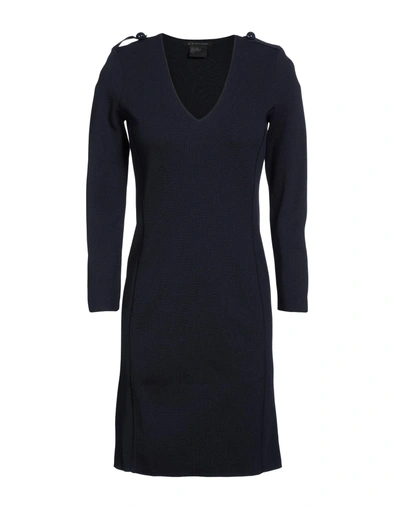 Shop Armani Exchange Short Dress In Dark Blue