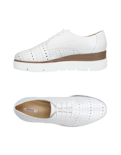 Shop Geox Laced Shoes In White