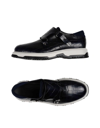 Shop Emporio Armani Loafers In Dark Blue