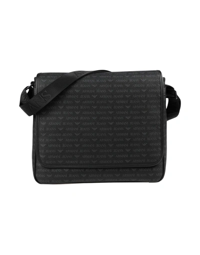 Shop Armani Jeans Work Bags In Black