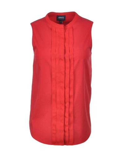 Shop Armani Jeans Blouse In Red
