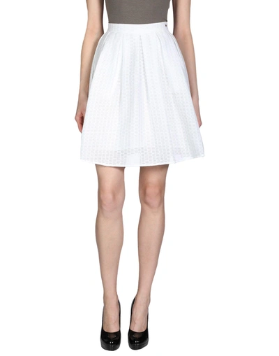 Shop Armani Exchange Knee Length Skirt In White
