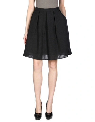 Shop Armani Exchange Knee Length Skirt In Black