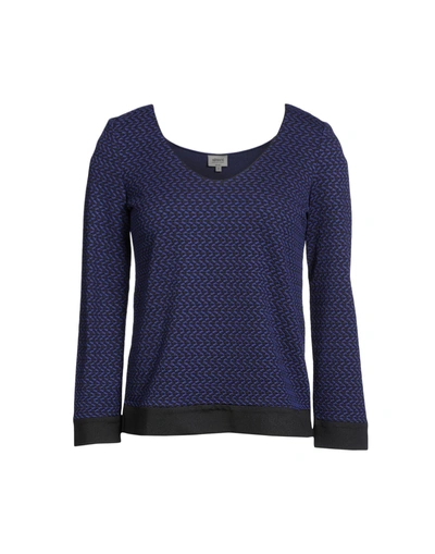 Shop Armani Collezioni Sweatshirts In Dark Purple
