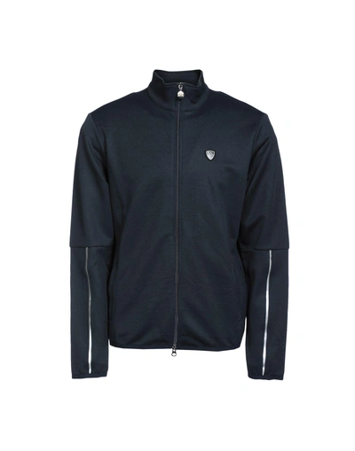 Shop Emporio Armani Sweatshirts In Dark Blue