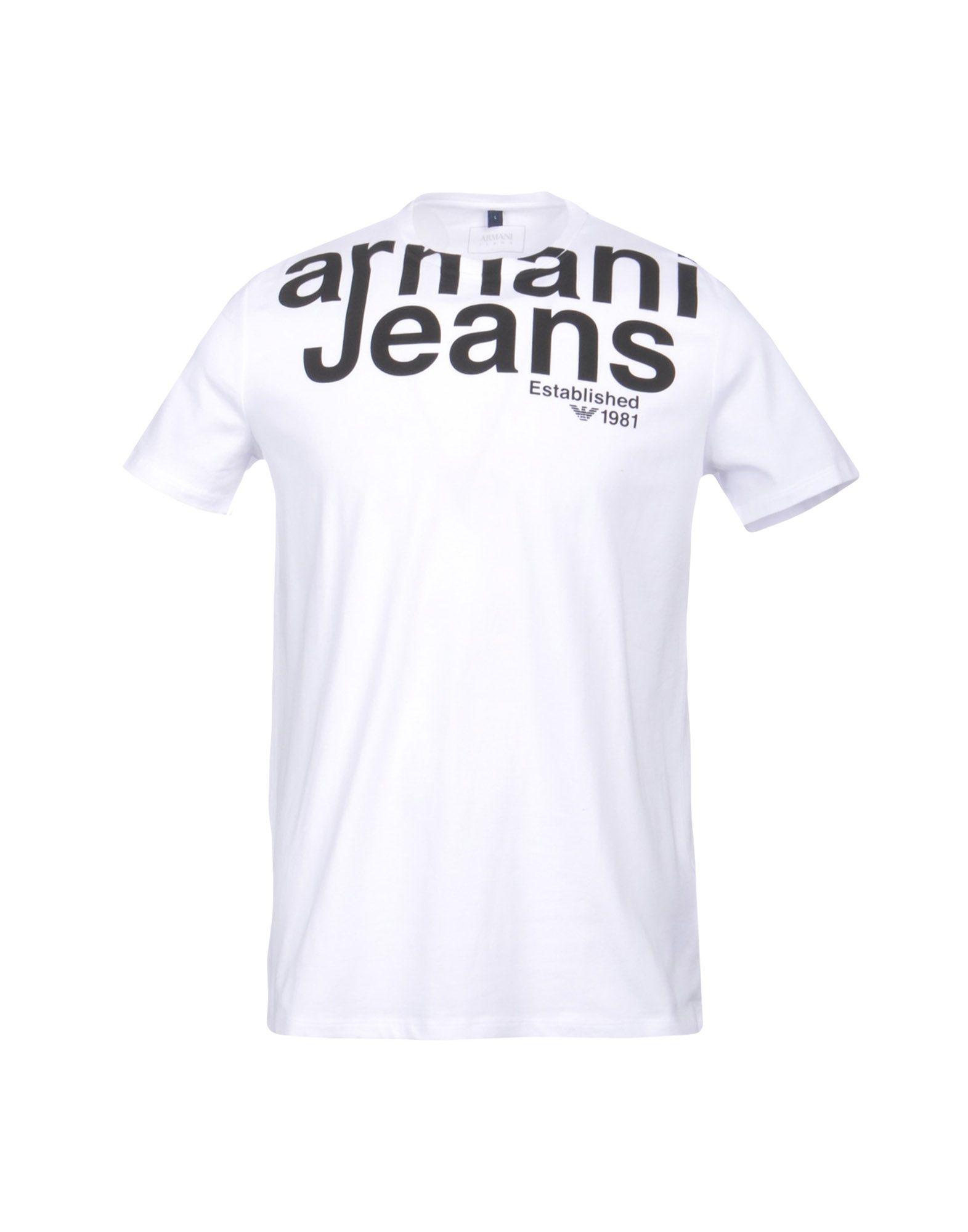 armani jeans t shirt white