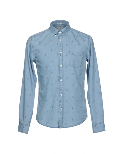 Shop Wrangler Denim Shirt In Blue