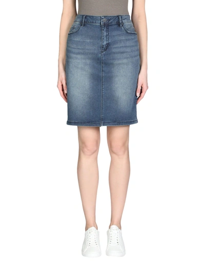Shop Armani Exchange Denim Skirts In Blue