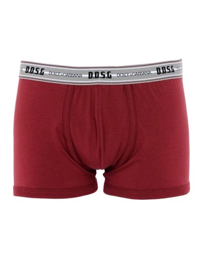 Shop Dolce & Gabbana Boxer In Maroon