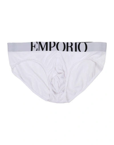 Shop Emporio Armani Briefs In White