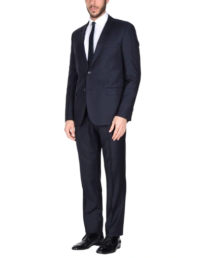 Shop Paoloni Suits In Dark Blue