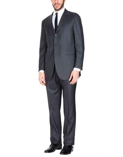 Shop Manuel Ritz Suits In Steel Grey